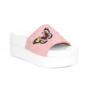 Thistle Patches Thick Strap Women's Slide Sandals